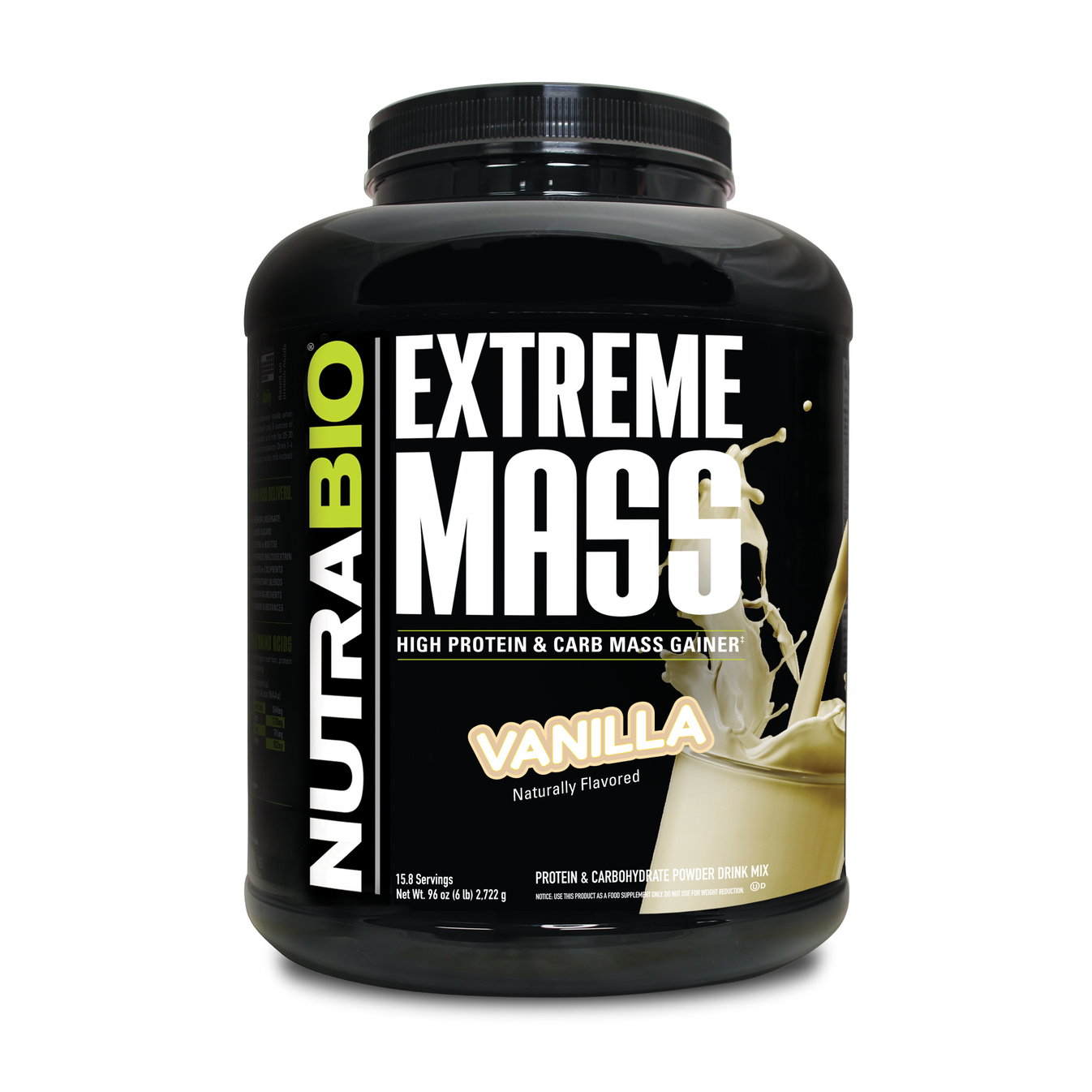 Nutrabio Extreme Mass Protein Vanilla 6 LB