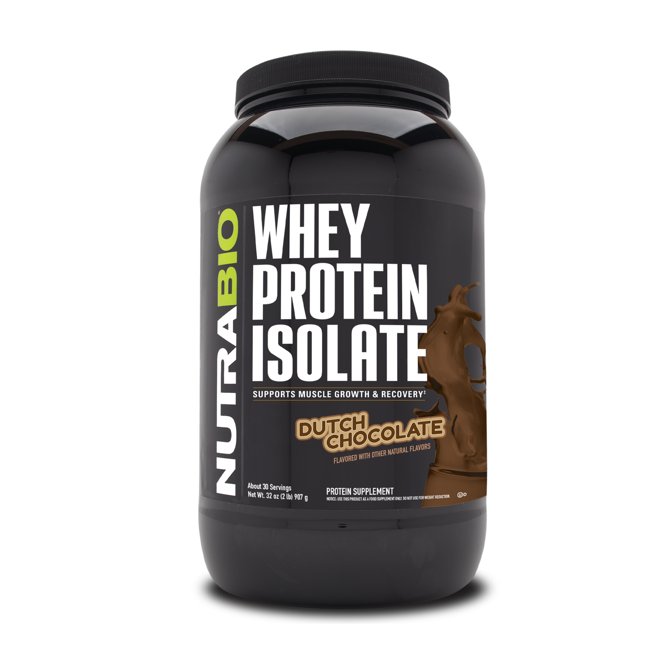 Nutrabio Whey Protein Isolate Dutch Chocolate 2LB