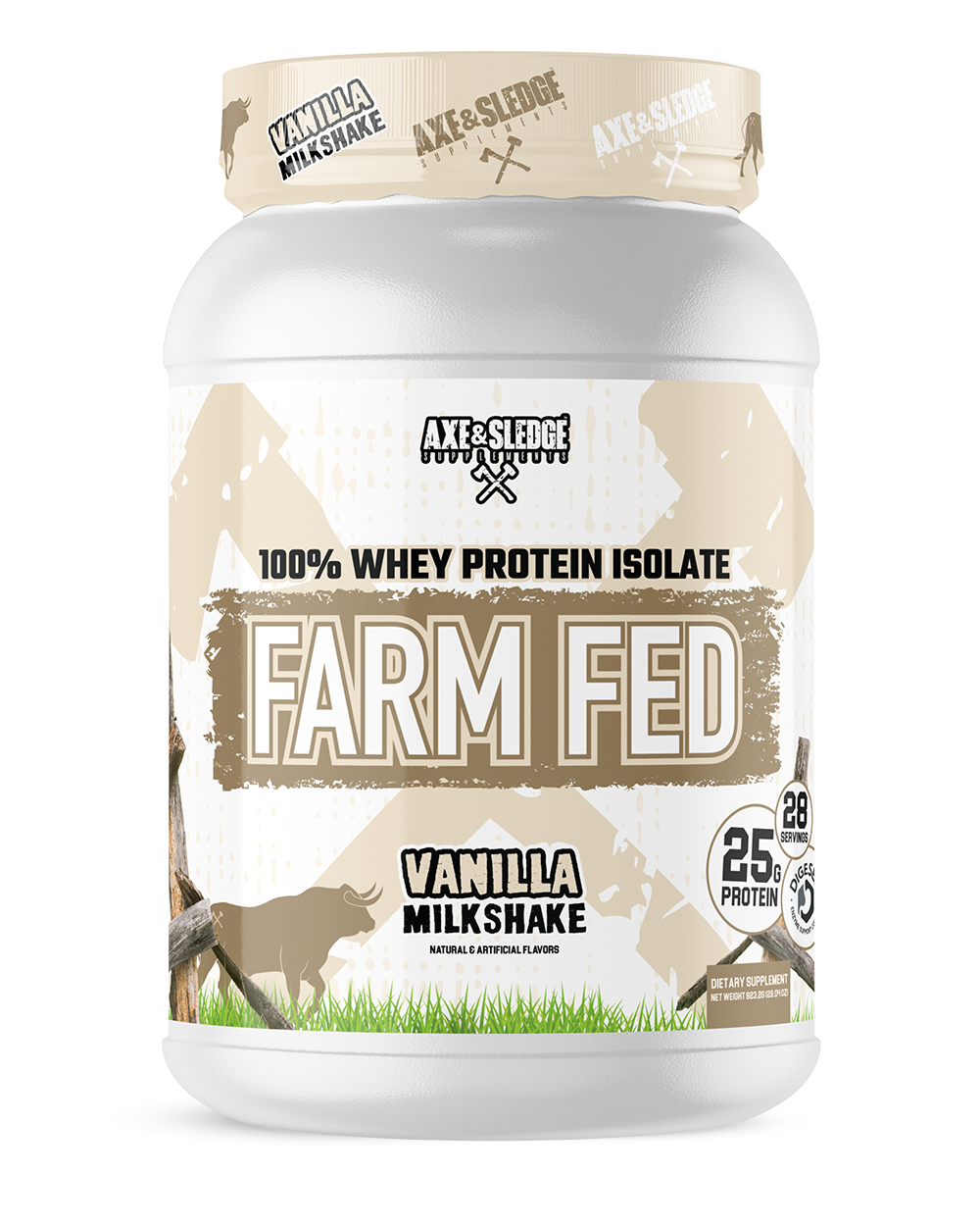 Axe & Sledge Farm Fed Protein 30serv Vanilla Milkshake