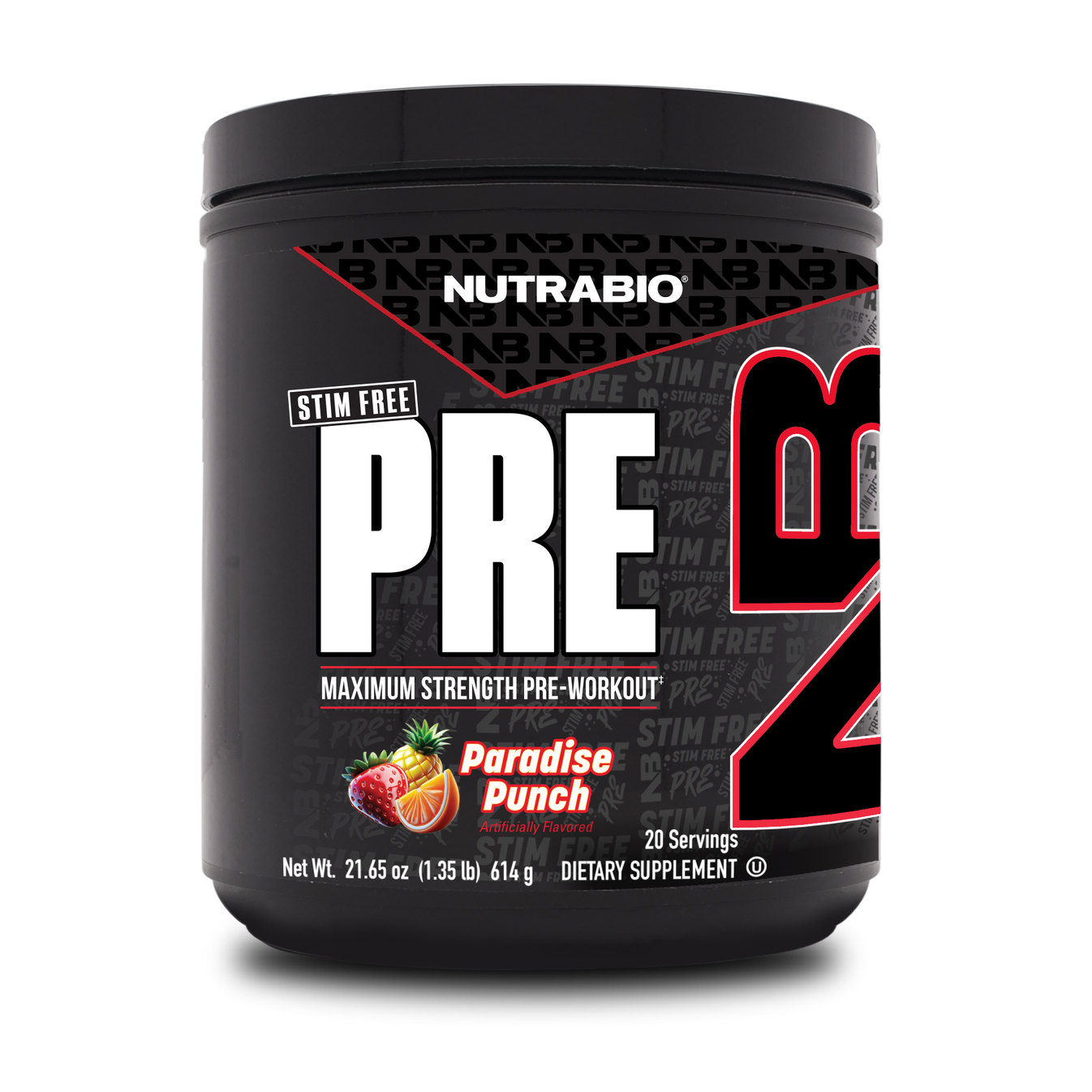 Nutrabio PRE Stim Free - Paradise Punch 20 Serv