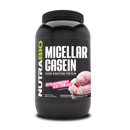 Nutrabio Micellar Casein Strawberry Ice Cream Protein 2 LB