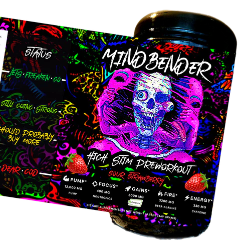 MINDBENDER 6.0 Nootropic High Stim Pre-Workout w/ Creapure - Black Frost (Blackberry Mint) *Limited Edition*