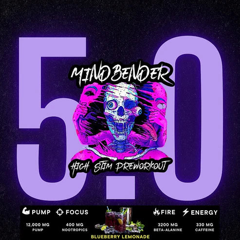 MINDBENDER V5 Nootropic High Stim Pre-Workout 40/20 Servings